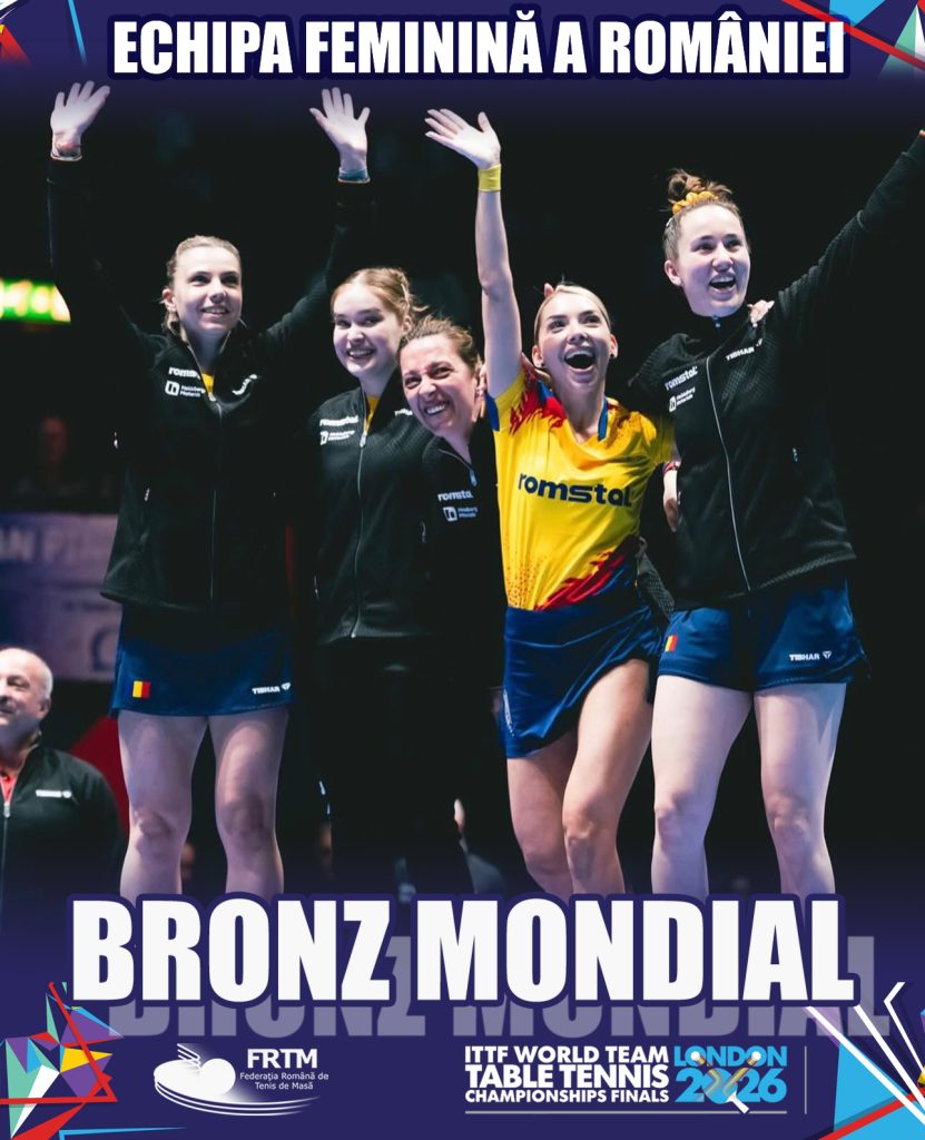 Echipa feminina de tenis de masa a Romaniei – bronz la Mondialul de la Londra